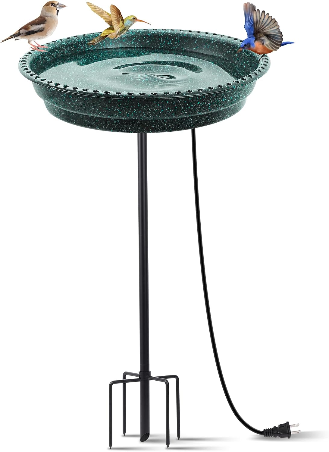 Heated Bird Bath with Stand – Thermostatic, Ice-Free All Winter