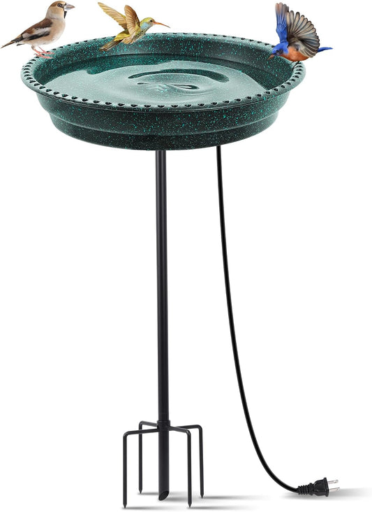 Heated Bird Bath with Stand – Thermostatic, Ice-Free All Winter